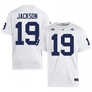 Elite Thread Amarion Jackson #19 Penn State White Jersey | Men University Football Embroidery Fan Gear 30608482
