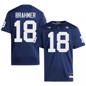 #18 Benjamin Brahmer PSU Nittany Lions Navy Jersey | Classic Stitched Men Player Football Gear 63644506