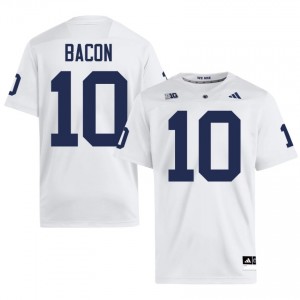 #10 Caleb Bacon PSU Nittany Lions White Jersey | Authentic Embroidery Men Player Football Gear 72867873