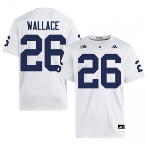 White Cam Wallace #26 Nittany Lions Jersey | Men High School Football Licensed Embroidery 61450696