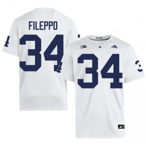 White Chris Fileppo #34 Nittany Lions Jersey | Men High School Football Licensed Embroidery 16410057
