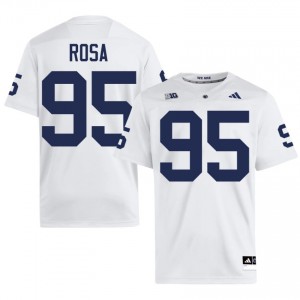 #95 Cristiano Rosa PSU Nittany Lions White Jersey | Authentic Embroidery Men Player Football Gear 64780998