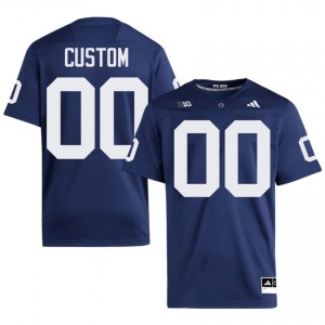 Navy Custom #00 Nittany Lions Jersey | Men High School Football Fresh Stitched 14666263
