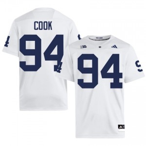 PSU De'Andre Cook #94 White Jersey | Genuine Embroidery NCAA Football Men Apparel 21543657
