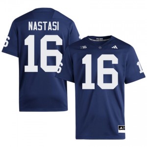 Durable Donte Nastasi #16 Penn State Navy Jersey | Men University Football Stitched Fan Gear 69293413