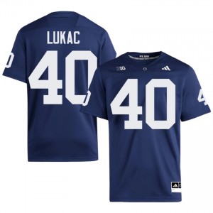 Navy Jake Lukac #40 Nittany Lions Jersey | Men High School Football Fresh Stitched 38694862