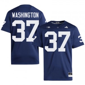 Durable Jeremy Washington #37 Penn State Navy Jersey | Men University Football Stitched Fan Gear 44120952