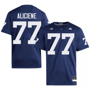 Durable Owen Aliciene #77 Penn State Navy Jersey | Men University Football Stitched Fan Gear 69360697