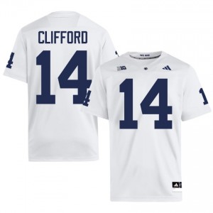 White Sean Clifford #14 Nittany Lions Jersey | Men High School Football Moisture Wicking Embroidery 97028329