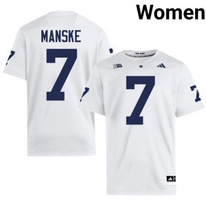 Alex Manske #7 Penn State Nittany Lions Jersey | Gameday White College Football Women Stitch 82439900