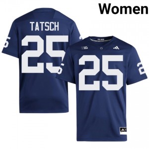 Durable Alex Tatsch #25 Penn State Navy Jersey | Women University Football Embroidery Fan Gear 62355452