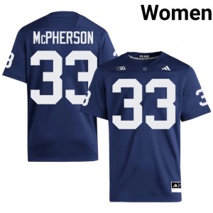 Alexander McPherson #33 Penn State Nittany Lions Jersey | Pro-Grade Navy College Football Women Embroidery 70499639