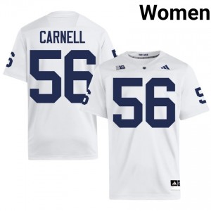 #56 Alijah Carnell PSU Nittany Lions White Jersey | Alumni Stitch Women Player Football Gear 11413392