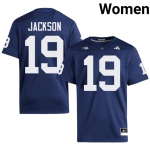 #19 Amarion Jackson PSU Nittany Lions Navy Jersey | Classic Embroidery Women Player Football Gear 59502250