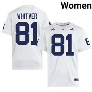 Officially Licensed Ben Whitver #81 Penn State White Jersey | Women University Football Stitch Fan Gear 49791342