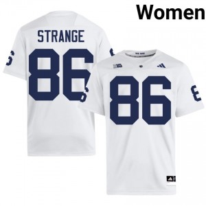 #86 Brenton Strange PSU Nittany Lions White Jersey | Authentic Stitch Women Player Football Gear 99764909