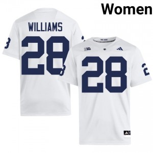 #28 Bryson Williams PSU Nittany Lions White Jersey | Alumni Stitch Women Player Football Gear 19048019