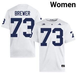 PSU Caleb Brewer #73 White Jersey | Pro Cut Stitch NCAA Football Women Apparel 55866650