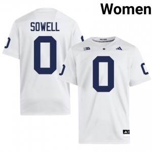 #0 Chase Sowell PSU Nittany Lions White Jersey | Authentic Stitch Women Player Football Gear 21404264