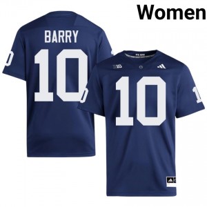 PSU Connor Barry #10 Navy Jersey | Essential Embroidery NCAA Football Women Apparel 16534803