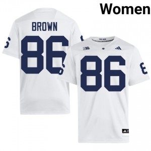 #86 Courtney Brown PSU Nittany Lions White Jersey | Alumni Stitch Women Player Football Gear 77510571
