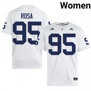 Elite Thread Cristiano Rosa #95 Penn State White Jersey | Women University Football Stitch Fan Gear 28571816