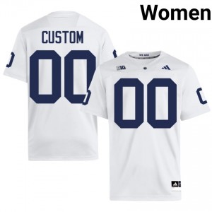 Officially Licensed Custom #00 Penn State White Jersey | Women University Football Stitch Fan Gear 28394780