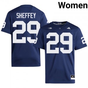 Top-Tier D'Antae Sheffey #29 Penn State Navy Jersey | Women University Football Embroidery Fan Gear 70242876