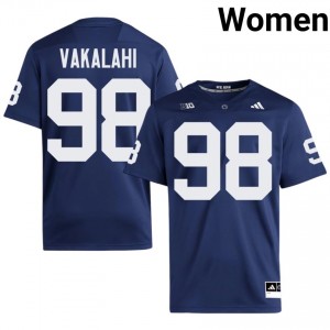 Navy Dallas Vakalahi #98 Nittany Lions Jersey | Women High School Football Limited Embroidery 65776846