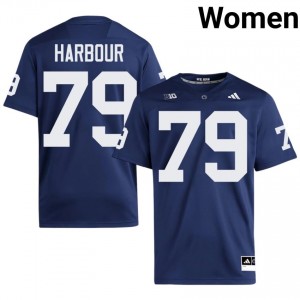 Navy Donnie Harbour #79 Nittany Lions Jersey | Women High School Football Limited Embroidery 73007459