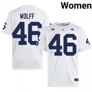 Elite Thread Evan Wolff #46 Penn State White Jersey | Women University Football Stitch Fan Gear 22009902