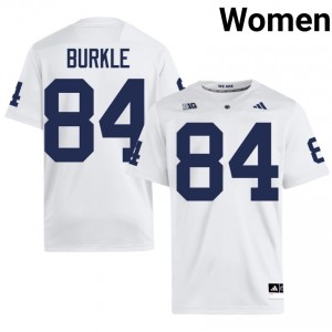 #84 Gabe Burkle PSU Nittany Lions White Jersey | Alumni Stitch Women Player Football Gear 67989026