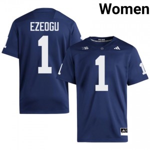 Ikenna Ezeogu #1 Penn State Nittany Lions Jersey | Pro-Grade Navy College Football Women Embroidery 89355160