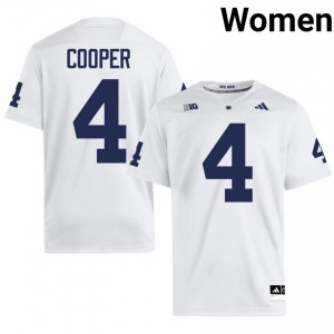 Jeremiah Cooper #4 Penn State Nittany Lions Jersey | Iconic White College Football Women Stitch 21904270