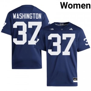 PSU Jeremy Washington #37 Navy Jersey | Essential Embroidery NCAA Football Women Apparel 78170949