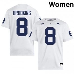 PSU Karon Brookins #8 White Jersey | Pro Cut Stitch NCAA Football Women Apparel 67316767
