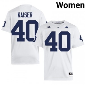 White Keian Kaiser #40 Nittany Lions Jersey | Women High School Football Moisture Wicking Stitch 28026848