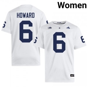 #6 Koby Howard PSU Nittany Lions White Jersey | Authentic Stitch Women Player Football Gear 78839274