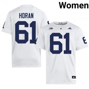 White Liam Horan #61 Nittany Lions Jersey | Women High School Football Licensed Stitch 19126002