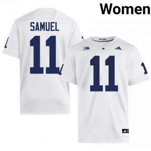 #11 Lyrick Samuel PSU Nittany Lions White Jersey | Authentic Stitch Women Player Football Gear 48930513