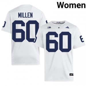 White Matt Millen #60 Nittany Lions Jersey | Women High School Football Licensed Stitch 48618929