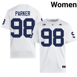 PSU Matthew Parker #98 White Jersey | Genuine Stitch NCAA Football Women Apparel 94642263