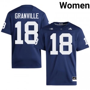 Navy Max Granville #18 Nittany Lions Jersey | Women High School Football Limited Embroidery 85107129