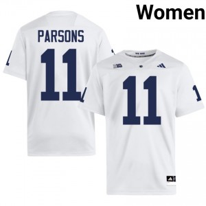 #11 Micah Parsons PSU Nittany Lions White Jersey | Authentic Stitch Women Player Football Gear 91991985
