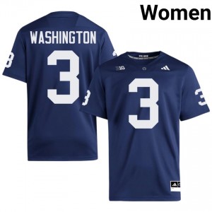Top-Tier Parker Washington #3 Penn State Navy Jersey | Women University Football Embroidery Fan Gear 66984740