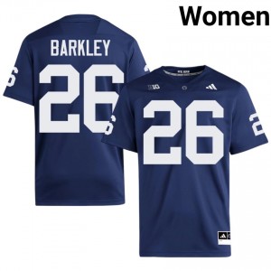 PSU Saquon Barkley #26 Navy Jersey | Premium Embroidery NCAA Football Women Apparel 30743836