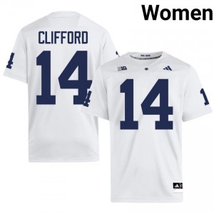 Sean Clifford #14 Penn State Nittany Lions Jersey | Iconic White College Football Women Stitch 74070593