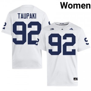 Siale Taupaki #92 Penn State Nittany Lions Jersey | Gameday White College Football Women Stitch 61752448