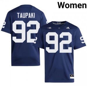 PSU Siale Taupaki #92 Navy Jersey | Premium Embroidery NCAA Football Women Apparel 97806435