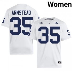 #35 Tyler Armstead PSU Nittany Lions White Jersey | Alumni Stitch Women Player Football Gear 44663013